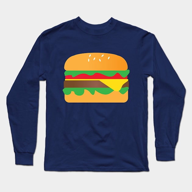 Beef Cheese Burger Long Sleeve T-Shirt by Mathew Graphic